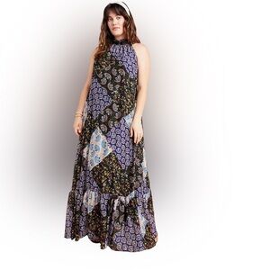ANTHROPOLOGIE Maeve Katrina Maxi Dress Size LG Floral Print